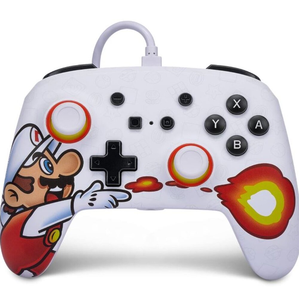 Enhanced Wired Controller for Nintendo Switch - Fireball Mario, Gamepad